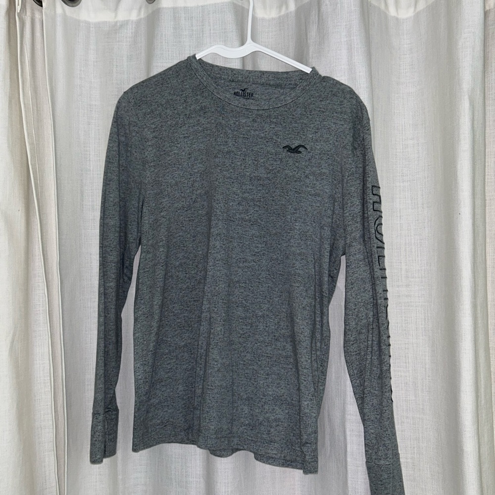 Mens Hollister Long Sleeve Logo Tee